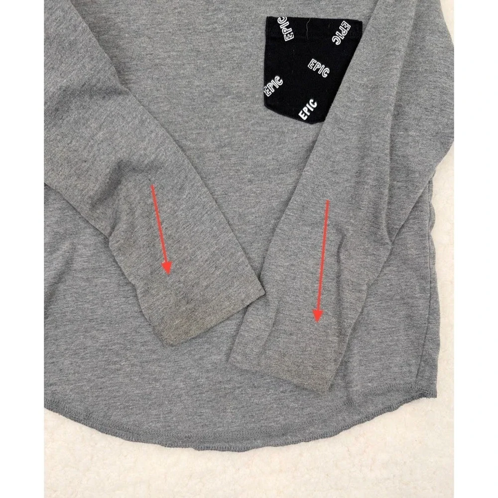Okie Dokie 2 Piece Shirt And adjustable Jeans Outfit Set 5T Gray Blue Pocket Tee
